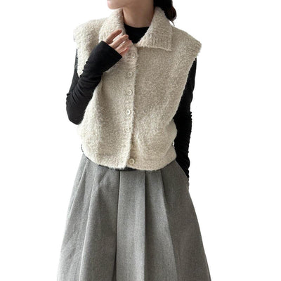Chaleco Relajado para Mujer con Cuello Alto Superpuesto - Image 6
