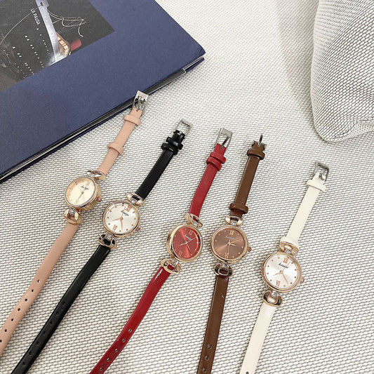 Reloj de Cuarzo Minimalista para Mujer con Correa Delgada de Lujo Ligero - Image 2