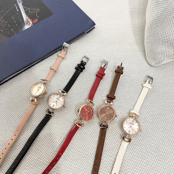 Reloj de Cuarzo Minimalista para Mujer con Correa Delgada de Lujo Ligero