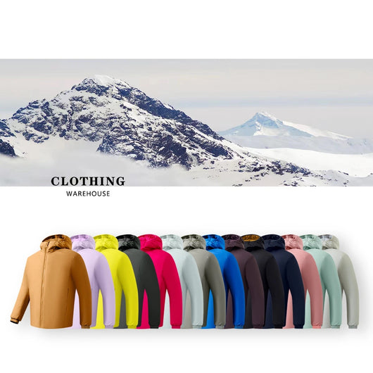 Chaqueta Térmica Impermeable para Parejas - Abrigo Ski Acolchado Resistente al Viento - Image 38