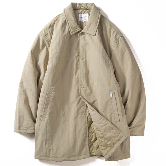 Abrigo Trench Acolchado Térmico Retro Solapa para Hombre - Image 6