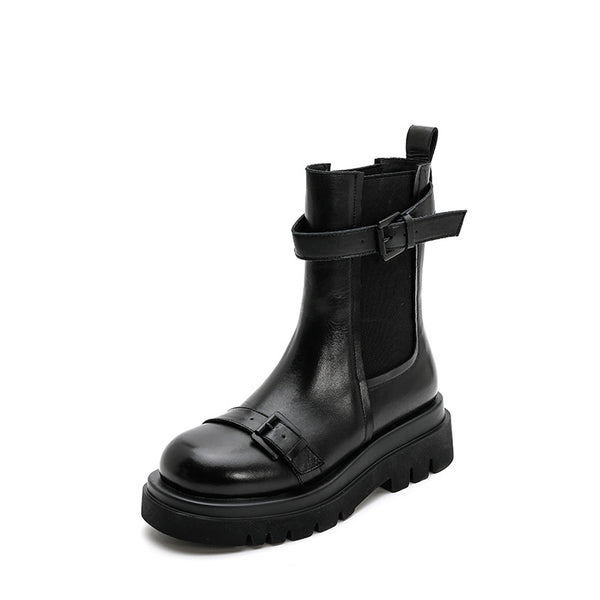 Botas Británicas de Suela Gruesa Versátiles