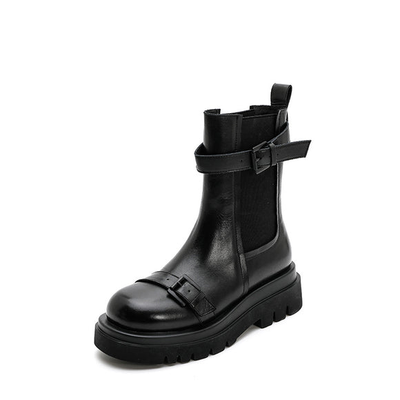 Botas Británicas de Suela Gruesa Versátiles