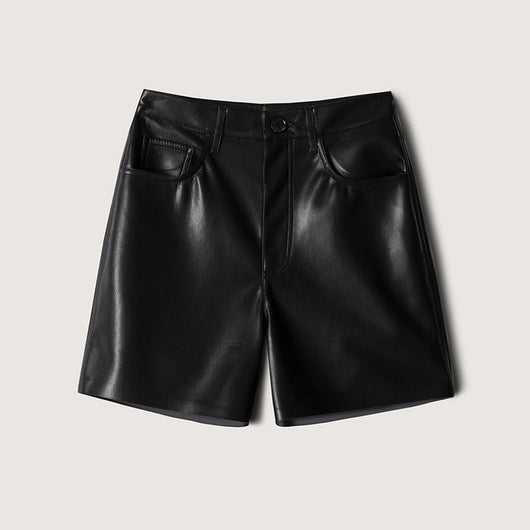 Shorts de Cuero Talle Alto para Mujer - Diseño Casual y Versátil - Image 6