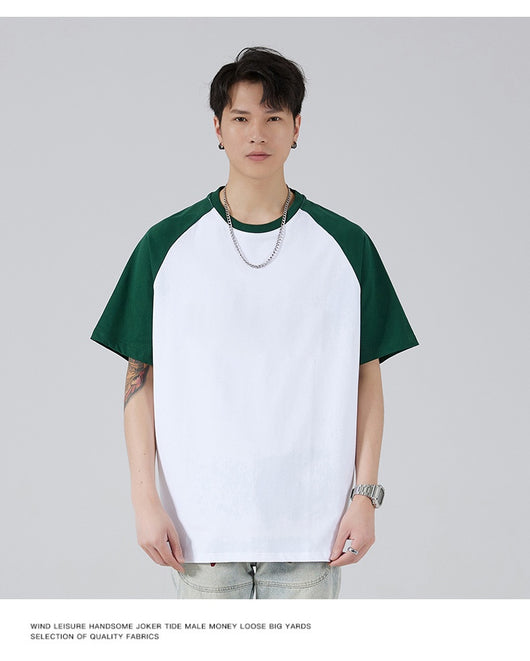 Camiseta Holgada de Algodón con Manga Raglán para Hombre - Image 24