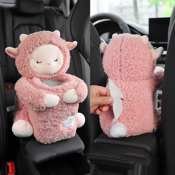 Organizador de Auto 2 en 1: Papelera y Dispensador de Pañuelos para Reposabrazos