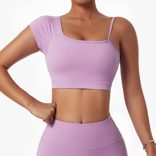 Conjunto Deportivo Mujer Yoga y Ciclismo con Top Deportivo Hombro Descubierto - Image 4