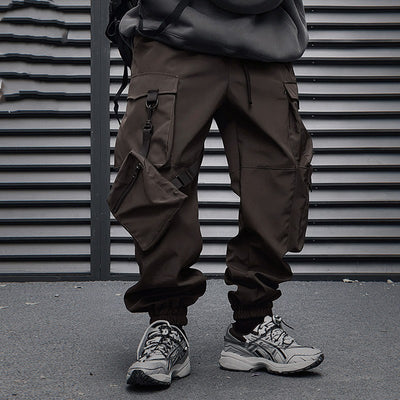 Pantalones Cargo Jogger Holgados con Bolsillos y Cinta Lateral para Hombre