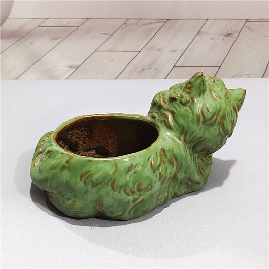 Maceta de Cerámica con Diseño de Gato Adorable para Suculentas y Flores - Image 8