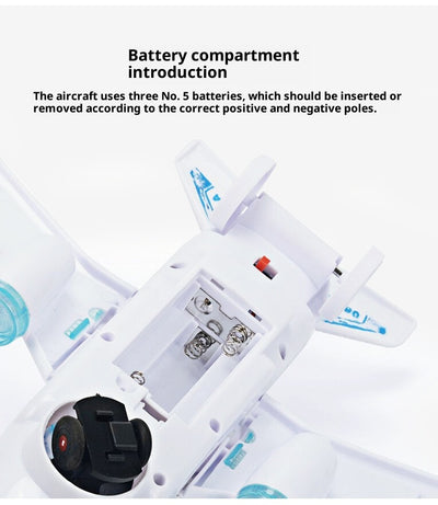 Avión Eléctrico Luminoso Musical con Control Universal para Niños - Image 10