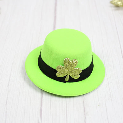 Sombrero de Copa Verde con Trébol para Festivales Irlandeses - Image 2