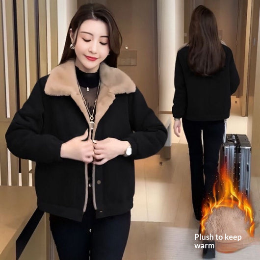 Chaqueta de Pana Suelta con Forro Polar Cálido para Mujer - Image 15