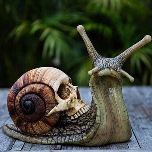 Escultura de Caparazón de Caracol Gótica - Decoración Artesanal para Hogar y Jardín