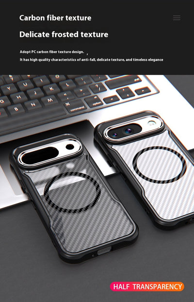 Funda Magnética de Fibra de Carbono Transparente para Celular - Image 15