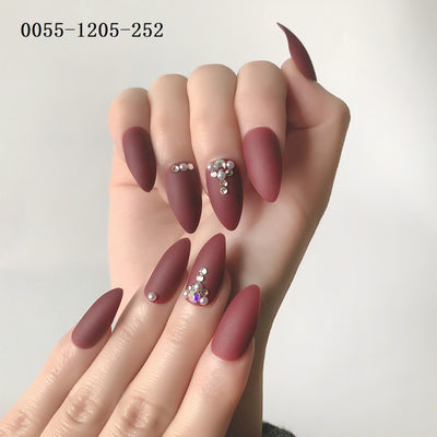 Uñas Postizas Largas Puntiagudas con Lentejuelas - Diseño Elegante - Image 19