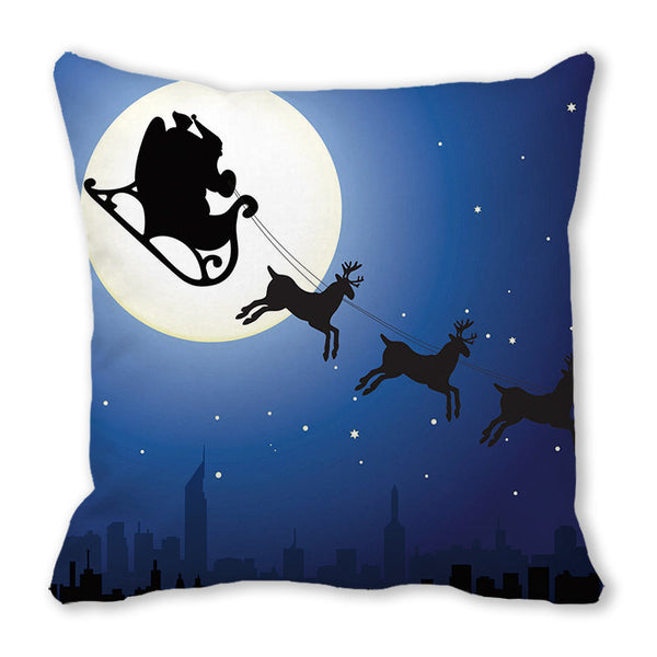 Funda de Almohada Navideña Serie Alce Creativo Estampada