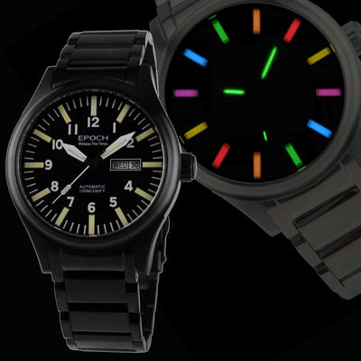 Reloj Automático para Hombre con Tubo de Luz Arcoíris Resistente al Agua - Image 7