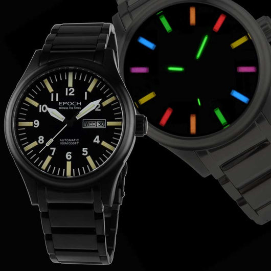 Reloj Automático para Hombre con Tubo de Luz Arcoíris Resistente al Agua - Image 7