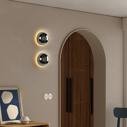 Lámpara Solar de Pared Estilo Nórdico Eclipse para Dormitorio - Image 3