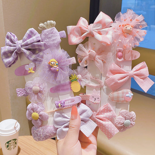 Clip de Cabello con Moño Floral para Niñas - Diseño Princesa Hada - Image 47