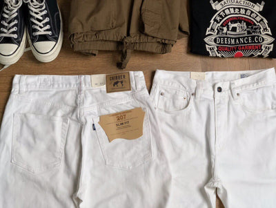 Pantalones Vaqueros Blancos Rectos para Hombre - Casual Moderno - Image 8