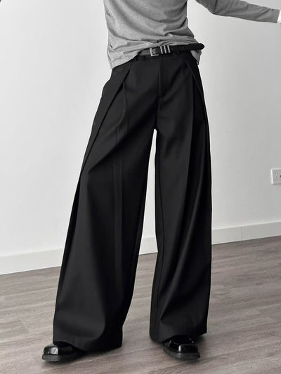 Pantalones Holgados Drapeados Hasta el Piso para Hombre - Image 24