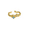 Pequeño Sense Of Design Irregular Micro-inlaid Zircon Texture Texture S925 Sterling Plateado Ring Female 18K Dorado Azul