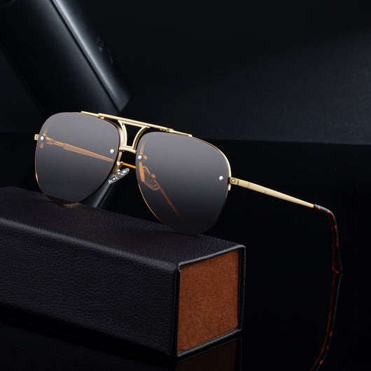 Gafas de Sol Hombre Montura Metalizada Media Armazón - Image 15