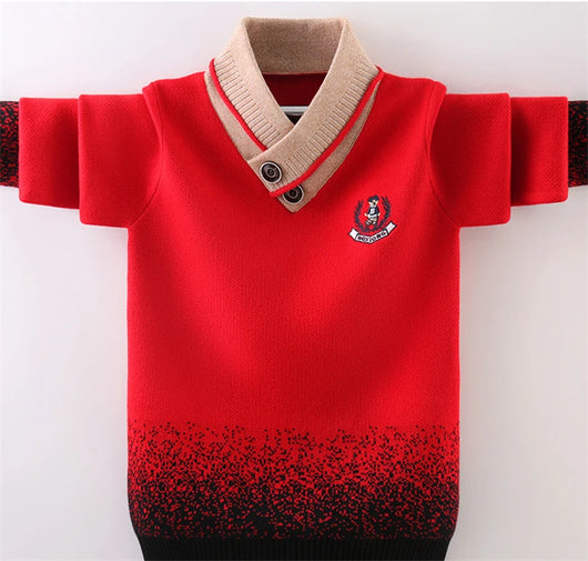 Suéter Pullover Infantil de Algodón con Cuello Tipo Fold - Image 9