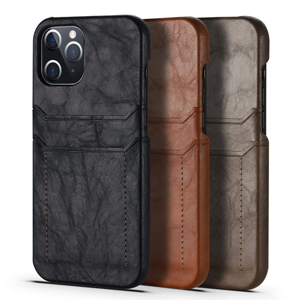 Funda Protectora para Celular en Cuero Curtido con Patrón Texturizado