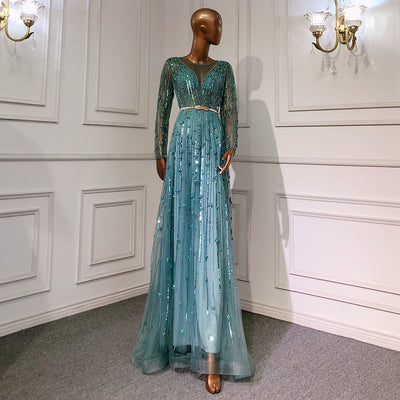 Vestido de Noche de Lujo con Cuentas para Banquete y Eventos - Image 5