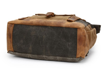Bolsa Vintage de Cuero y Lona para Laptop - Estilo Profesional - Image 11
