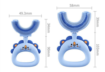 Cepillo de Dientes Infantil en Forma de U con Silicona Suave - Leoncito Manual - Image 6