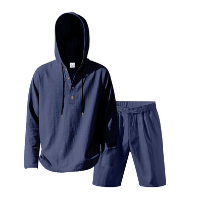 Traje de Lino Hombre Suelto y Transpirable - Image 27