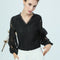 Blusa Larga Cuello V Suelta y Elegante para Mujer