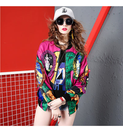 Uniforme Béisbol Oversize Estampado Manga Larga Versátil