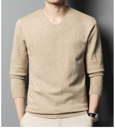 Suéter Tejido Cuello V para Hombre - Prenda Base Otoño Ejecutiva - Image 25