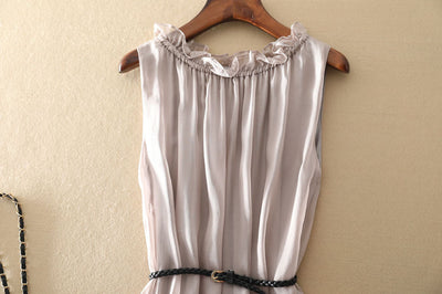 Vestido Chaleco Elegante sin Mangas Efecto Silueta Esbelta - Image 31