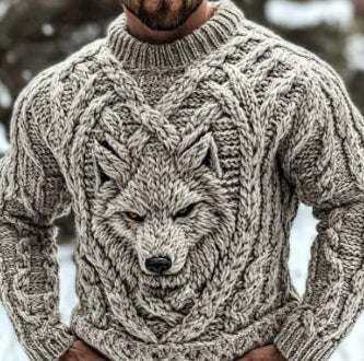 Sudadera Holgada para Hombre con Cuello Redondo y Diseño Estampado - Image 5