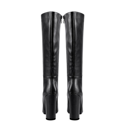 Botas Altas de Tacón Grueso Punta Afilada para Otoño e Invierno - Image 19