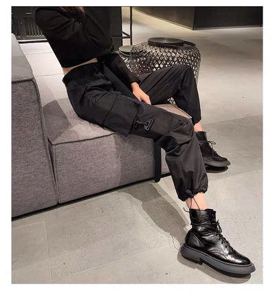 Pantalones Casuales Rectos de Cintura Alta con Cordón en Poliéster para Mujer - Image 12