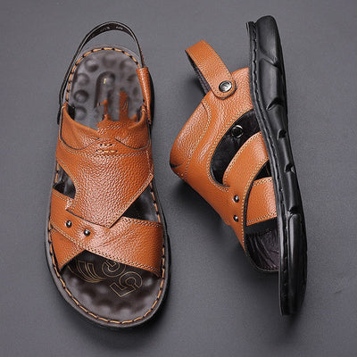 Sandalias de Cuero Genuino para Hombre con Suela Antideslizante Dual - Image 28