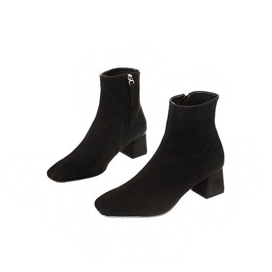 Botas Martin de Tacón Grueso con Punta Cuadrada para Mujer - Image 13