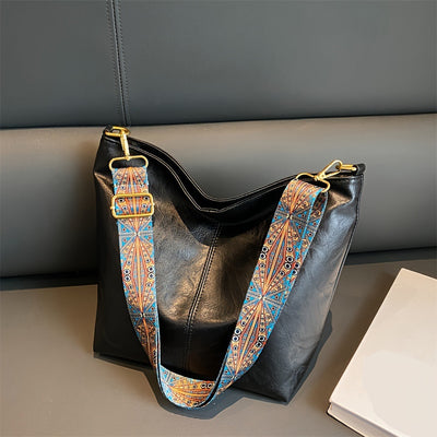 Bolso Mensajero Retro de Gran Capacidad con Correa Ancha - Image 2