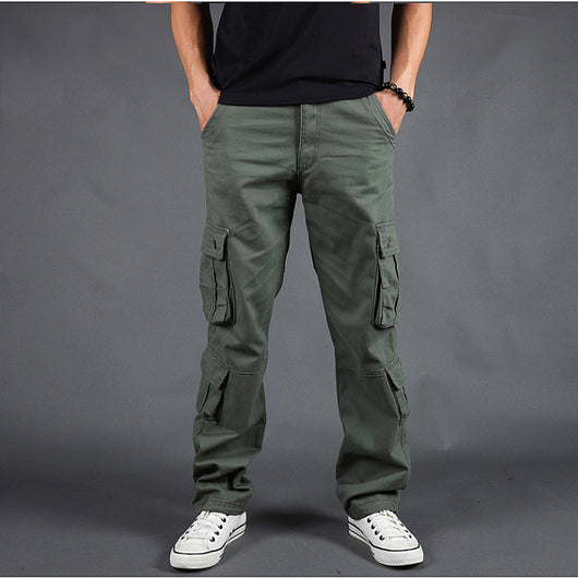 Pantalones de Trabajo Hombre Talla Grande Múltiples Bolsillos Corte Relajado - Image 5
