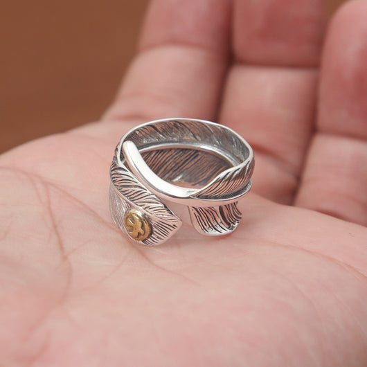 Anillo de Plata Tailandesa Vintage Águila Volante Takahashi Goro para Hombre