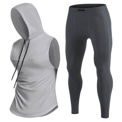 Conjunto Deportivo Hombre: Chaleco Transpirable + Pantalón Secado Rápido con Capucha - Image 5