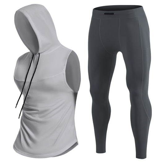 Conjunto Deportivo Hombre: Chaleco Transpirable + Pantalón Secado Rápido con Capucha - Image 5