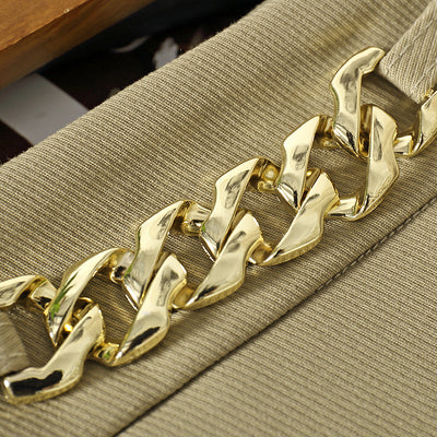 Falda Midi Elegante con Cadena en la Cintura - Image 4