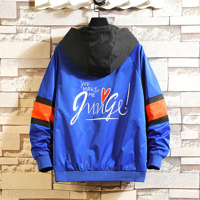 Chaqueta de Trabajo Capucha Hombre Talla Grande Contraste Costura - Image 10